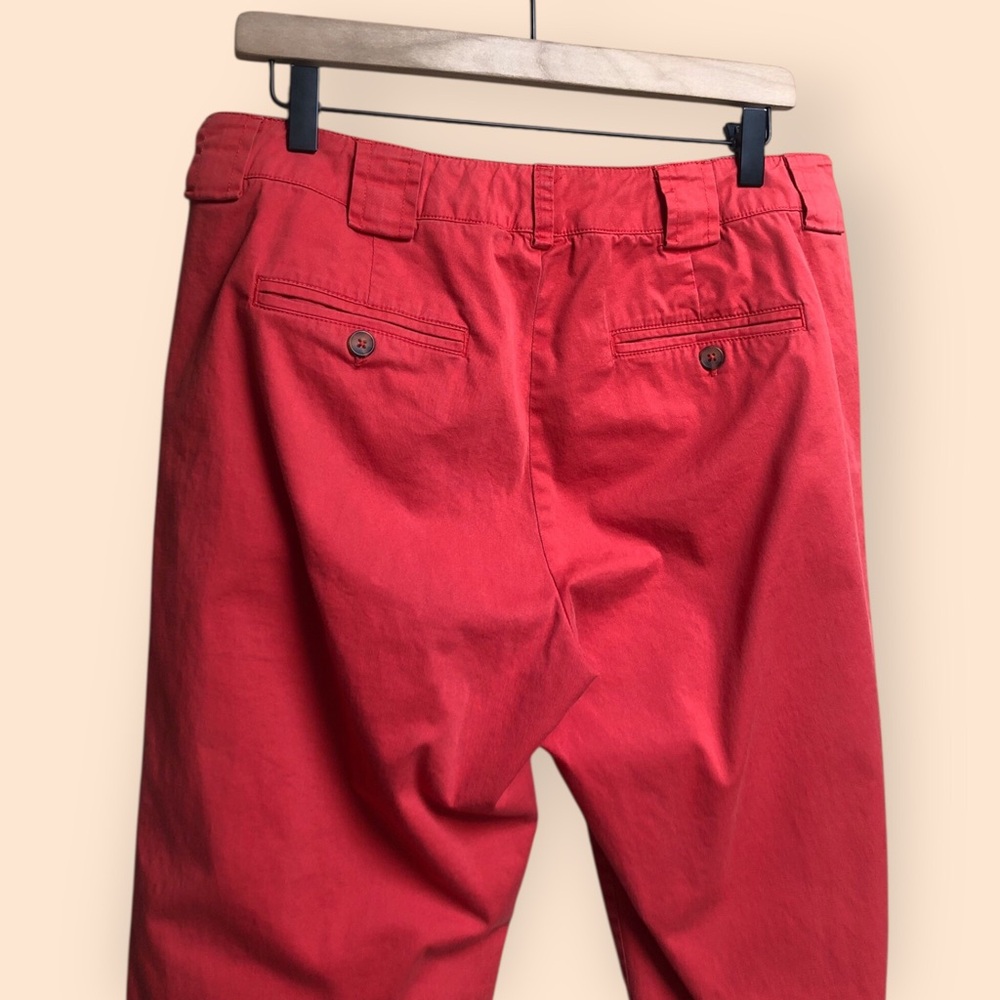 VINCE Chino Trouser Pants Cotton Coral Red Pink Casual Designer USA Women’s 10 - Picture 7 of 11
